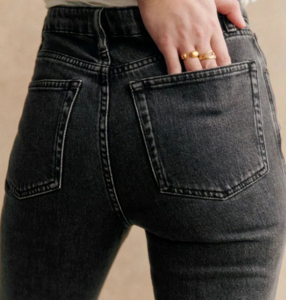 NWT Sezane The Green Blue Jean Brut SexyTall in Grey